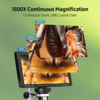 ⁦מיקרוסקופ דיגיטלי מקצועי 10.1 אינץ' 20MP עם יציאת HDMI והגדלה עד 1500X⁩ – תמונה ⁦3⁩