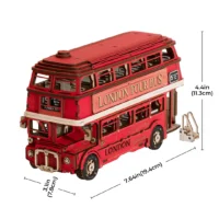 מידות מורכב פאזל תלת מימד מעץ אוטובוס תיירות לונדוני קומותיים הרכבה לילדים הרכבה לנוער -