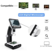 ⁦מיקרוסקופ דיגיטלי X200 עם צג IPS LCD 4.3 אינץ תאורת לד באיכות HD⁩ – תמונה ⁦7⁩