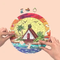 ⁦פאזל עץ מיוחד זריחה - פאזל עץ למבוגרים וילדים מבית Woodbests⁩ – תמונה ⁦2⁩