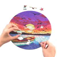 ⁦פאזל עץ מיוחד שקיעה - פאזל עץ למבוגרים וילדים מבית Woodbests⁩ – תמונה ⁦2⁩