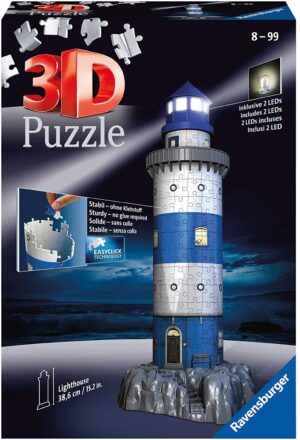 פאזל מגדלור עם תאורת LED תלת מימד מבית חברת Ravensburger העולמית