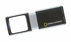 זכוכית מגדלת X3 National Geographic איכותית מרובעת מוארת