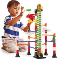 ⁦משחק הרכבה - מבוך גולות גדול לבניה עצמית  Marble Run Elevator הכולל מעלית 150 חלקים מבית Quercetti האיטלקית⁩ – תמונה ⁦2⁩