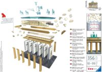 ⁦פאזל תלת מימד שער ברדנבורג מבית חברת Ravensburger העולמית⁩ – תמונה ⁦3⁩