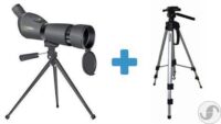מבצע זוגות - טלסקופ נוף מקצועי זום משתנה 20-60X60 מבית National Geographic + חצובה בעלת 3 מפרקים 160 ס"מ מבית Bresser גרמניה