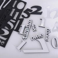 ⁦שעון קיר מדבקות תלת מימד אנלוגי מעוצב וגדול 120 ס"מ המיועד להדבקה על קיר או כל משטח בבית ובמשרד Clevit 3D220⁩ – תמונה ⁦4⁩