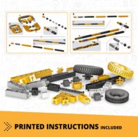 ⁦משחק הרכבה הנדסי אנג'ינו מנוף ממונע - עגורן JCB עם 3 מודלים מסדרת Engino Machinery⁩ – תמונה ⁦4⁩