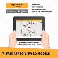 ⁦משחק הרכבה הנדסי אנג'ינו מנוף ממונע - עגורן JCB עם 3 מודלים מסדרת Engino Machinery⁩ – תמונה ⁦5⁩