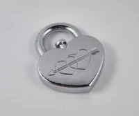 ⁦חידת היגיון מנעול הלבבות ממתכת - Heart Lock אתגר חשיבה⁩ – תמונה ⁦2⁩