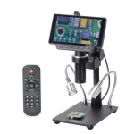 מיקרוסקופ דיגיטלי מקצועי 4K WIFI X300 60 FPS עם מסך מובנה תאורת לד מתכווננת ומצלמת 16MP C-Mount