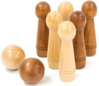 ⁦באולינג עץ - משחק מנהלים שולחני מסדרת Wooden Games Workshop של Professor Puzzle אנגליה⁩ – תמונה ⁦2⁩