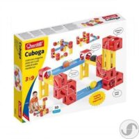⁦מבוך ומנהרת גולות Marble Run לבניה עצמית לילדים ופעוטות 50 חלקים - משחק הרכבה מבית Quercetti האיטלקית מסדרת Cuboga⁩ – תמונה ⁦2⁩