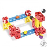 ⁦מבוך ומנהרת גולות Marble Run לבניה עצמית לילדים ופעוטות 50 חלקים - משחק הרכבה מבית Quercetti האיטלקית מסדרת Cuboga⁩ – תמונה ⁦4⁩