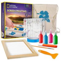 ⁦ערכת יצירה Screen Painting Craft Kit - הדפסת משי בצבעים מבית National Geographic⁩ – תמונה ⁦2⁩