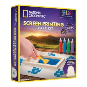 ערכת יצירה Screen Painting Craft Kit - הדפסת משי בצבעים מבית National Geographic