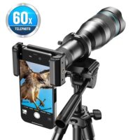 ⁦טלסקופ לסמרטפון 60X50 - משקפת חד עינית מקצועית מגדילה פי 60X עם חצובה איכותית ומתאם לטלפון מבית APEXEL⁩ – תמונה ⁦9⁩