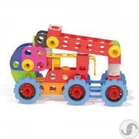 ⁦משחק הרכבה טכני לילדים מזוודת חלקים לבנייה מבית Quercetti האיטלקית דגם Tecno Jumbo ToolBox⁩ – תמונה ⁦3⁩