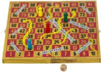 ⁦משחק סולמות ונחשים Snakes & Ladders מסדרת Wooden Games WorkShop מבית Professor Puzzle אנגליה⁩ – תמונה ⁦3⁩