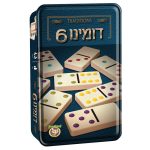 משחק חשיבה לילדים דומינו קלאסי במארז מתכת