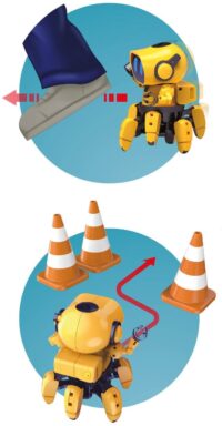 ⁦ערכת הרכבה לבניית רובוט חכם לילדים  Tibo Robot הממחיש עבודת חיישן מרחק אולטראסוני מבית Buki צרפת⁩ – תמונה ⁦5⁩