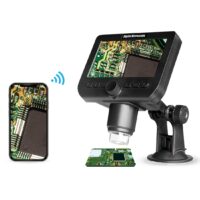 מיקרוסקופ דיגיטלי אלחוטי נטען עד 1000X עם WIFI 2MP וצג LCD4.3" המתאים לחיבור לסמארטפונים ומחשבים מבית Inskam