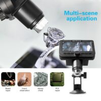 ⁦מיקרוסקופ דיגיטלי אלחוטי נטען עד 1000X עם WIFI 2MP וצג LCD4.3" המתאים לחיבור לסמארטפונים ומחשבים מבית Inskam⁩ – תמונה ⁦4⁩