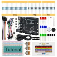 ערכת ארדואינו למתחילים מבוססת לוח תואם Arduino UNO R3 מורחבת עם כ80 חלקים  FreeNove Basic Starter Kit