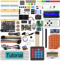 ערכת ארדואינו מורחבת מבוססת לוח תואם Arduino UNO R3 לבניית 51 פרויקטים  FreeNove Ultimate Starter Kit  מעל ל 200 רכיבים