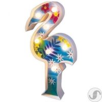 ⁦ערכת יצירה לבניית מנורת אווירה לחדר בצורת פלמינגו מסדרת KidzMaker מבית 4M ארה"ב⁩ – תמונה ⁦8⁩