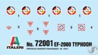 ⁦מודל להדבקה של מטוס קרב אירופאי דגם טייפון Typhoon EF-2000 מבית Italeri איטליה⁩ – תמונה ⁦4⁩