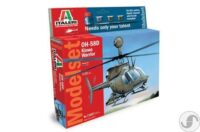 מודל להדבקה של מסוק קרב אמריקאי דגם Kiowa Warrior OH-58D מבית Italeri איטליה