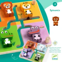 ⁦ספינמיקס דו צדדי משחק קלאסי לילדים בגרסת דמויות חיות Djeco⁩ – תמונה ⁦5⁩