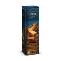⁦משחק חשיבה לילדים ג'נגה - מגדל קוביות עץ צבעוני מפולת לבנים עם 48 חלקים⁩ – תמונה ⁦4⁩