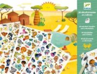 ⁦משחק יצירה לקטנטנים - מדבקות גירוד בנושא סוואנה מבית Djeco צרפת⁩ – תמונה ⁦5⁩