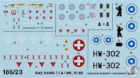 ⁦מודל להדבקה של מטוס קרב אירופאי Hawk Mk.1 מבית Italeri⁩ – תמונה ⁦4⁩