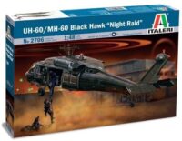 מודל להדבקה של מסוק קרב אמריקאי דגם UH-60 / MH-60 Black Hawk Night Raid בקנה 1:48 מבית Italeri איטליה