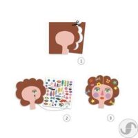 ⁦ערכת יצירה לילדים ואומנות לביצוע תספורות ססגוניות לדמויות מבית Djeco צרפת⁩ – תמונה ⁦8⁩