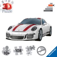 ⁦פאזל תלת מימד מכונית פורשה 911R מבית Ravensburger גרמניה⁩ – תמונה ⁦11⁩