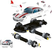 ⁦פאזל תלת מימד מכונית פורשה 911R מבית Ravensburger גרמניה⁩ – תמונה ⁦10⁩