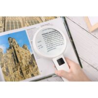 ⁦זכוכית מגדלת 90 מ"מ עם הגדלה של 6X משולבת תאורת לד⁩ – תמונה ⁦5⁩