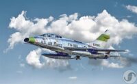 ⁦מודל להדבקה של מטוס קרב אמריקאי מדגם F-100F Super Sabre בקנה מידה של 1:72 מבית Italeri⁩ – תמונה ⁦2⁩