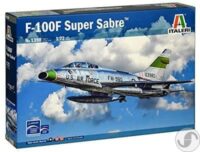 מודל להדבקה של מטוס קרב אמריקאי מדגם F-100F Super Sabre בקנה מידה של 1:72 מבית Italeri