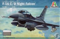 מודל להדבקה של מטוס קרב אמריקאי מדגם F-16 C/D Night Falcon בקנה מידה של 1:72 מבית Italeri