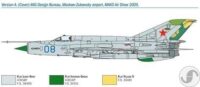 ⁦מודל להדבקה של מטוס קרב רוסי  MiG 21 Bis Fishbed בקנה מידה של 1:72 מבית Italeri⁩ – תמונה ⁦3⁩