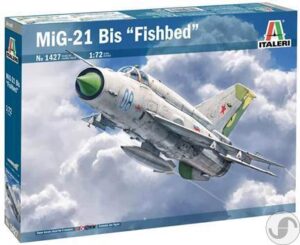 מודל להדבקה של מטוס קרב רוסי  MiG 21 Bis Fishbed בקנה מידה של 1:72 מבית Italeri