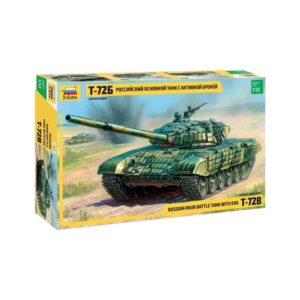 מודל להדבקה של טנק רוסי מתקדם דגם T72B בקנה מידה 1/35 מבית ZVEZDA
