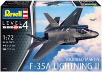 דגם מטוס להרכבה F35 Lightning II מטוס קרב חמקן אמריקאי חדיש בקנה מידה של 1:72 מבית Revell