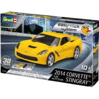 מודל להדבקה של מכונית ספורט Corvette Stingray 2014 בקנה מידה של 1:25 מבית Revell