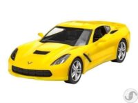 ⁦מודל להדבקה של מכונית ספורט Corvette Stingray 2014 בקנה מידה של 1:25 מבית Revell⁩ – תמונה ⁦3⁩